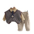 Spring and Autumn Boys Shirt Long Sleeve Set Three-Piece Set